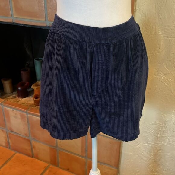 AERIE CORDUROY SHORT, Navy Blue, size XL - Picture 1 of 8